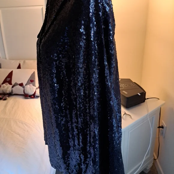 Eloquii Black Sequin Blouse - Picture 4 of 9